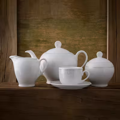 سرویس غذاخوری 74 پارچه چینی زرین ایران مدل ایتالیا کلارا درجه عالی