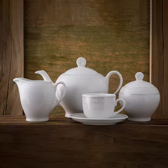 سرویس غذاخوری 74 پارچه چینی زرین ایران مدل ایتالیا کلارا درجه عالی