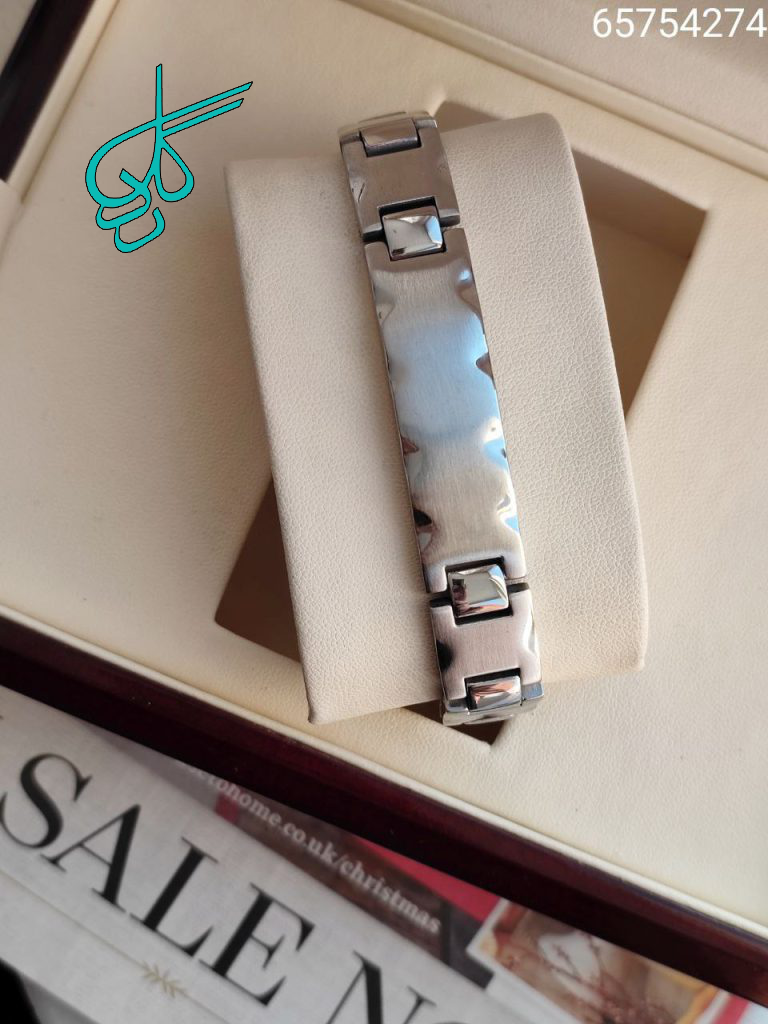 خرید دستبند استیل مردانه رنگ ثابت کد 1216231 - ردگل