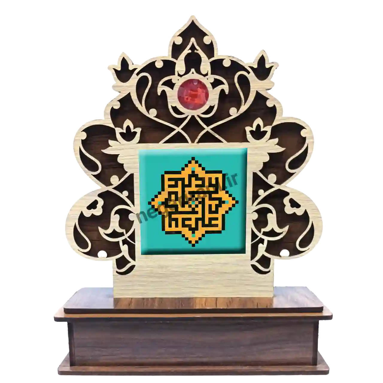 تندیس کاشی گلدار علی 2D 17