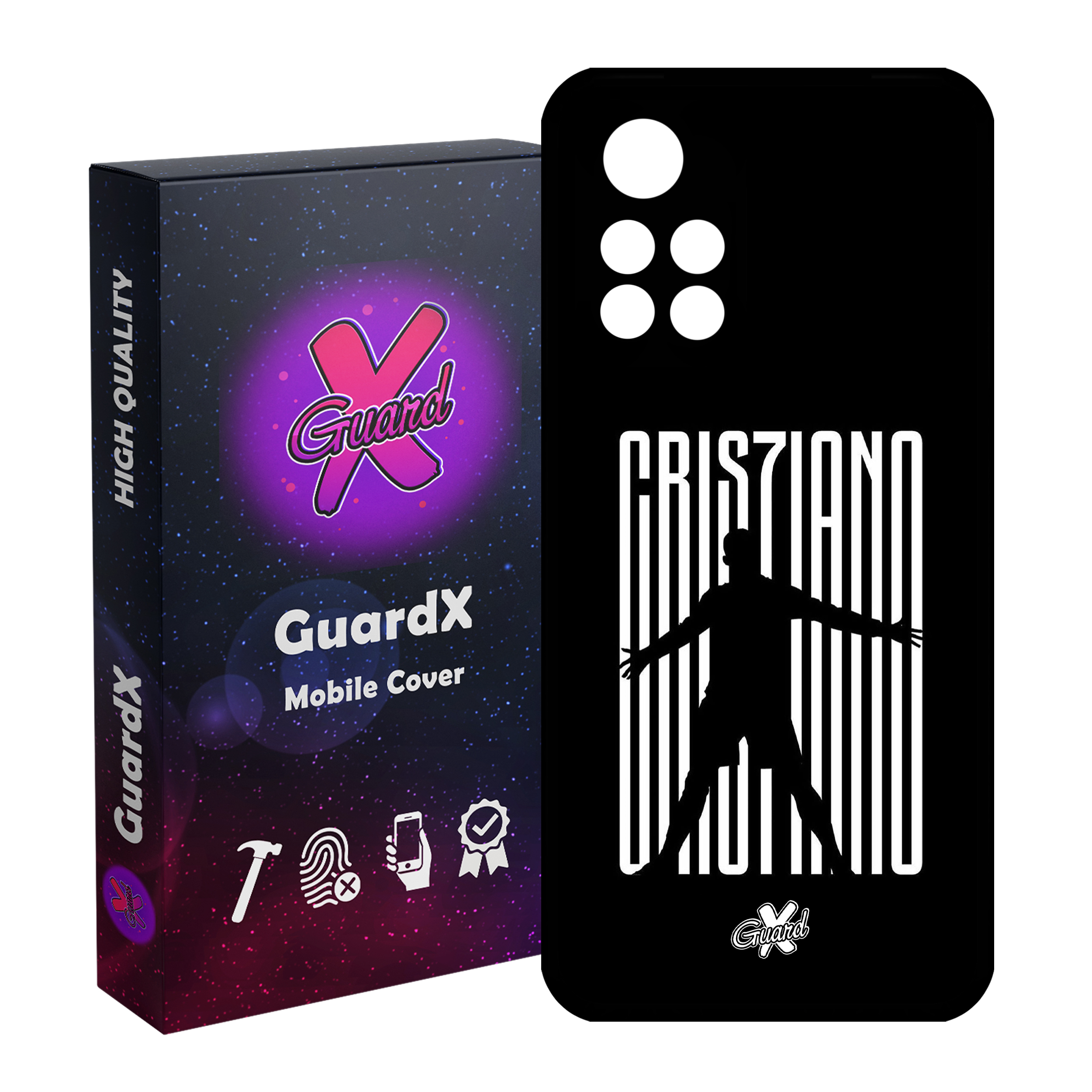 کاور گارد ایکس طرح CR7 مدل Glass10115 مناسب برای گوشی موبایل شیائومی Poco M4 Pro 5G/Redmi Note 11T 5G/Redmi Note 11S 5G