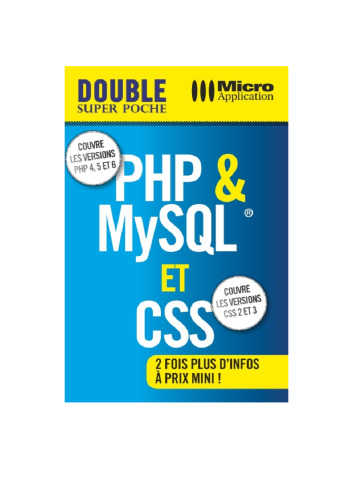 خرید و دانلود نسخه کامل کتاب PHP &amp; MySQL et CSS