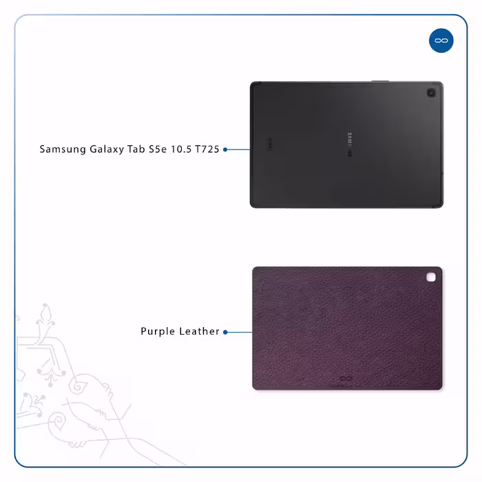 برچسب پوششی ماهوت مدل Purple-Leather مناسب برای تبلت سامسونگ Galaxy Tab S5e 10.5 2019 T725