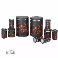 سرویس آشپزخانه 10 پارچه دل آرا مشکی قرمز بهازکالا 16292324