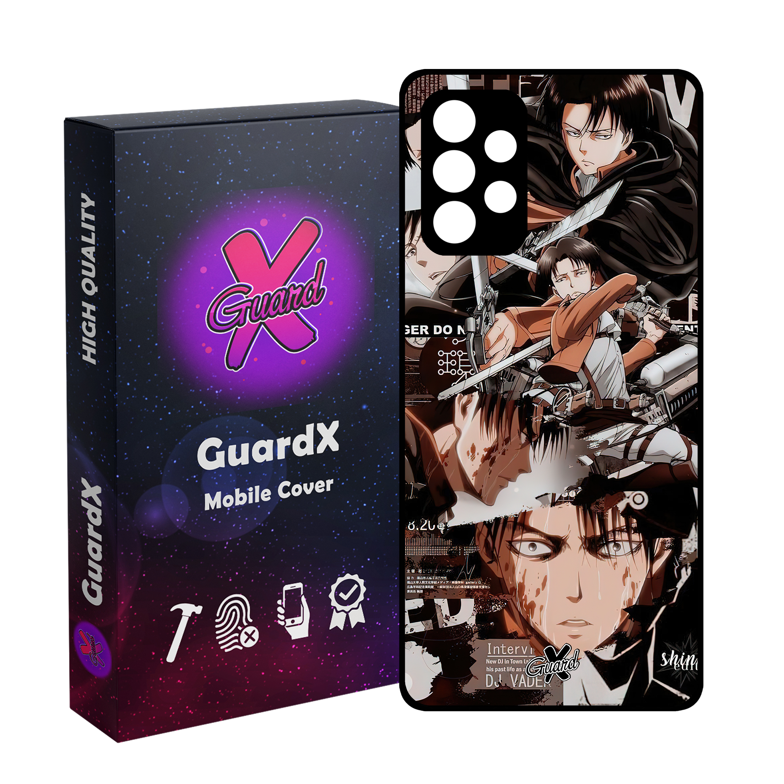 کاور گارد ایکس طرح لیوای انیمه مدل Glass10486 مناسب برای گوشی موبایل سامسونگ Galaxy A73