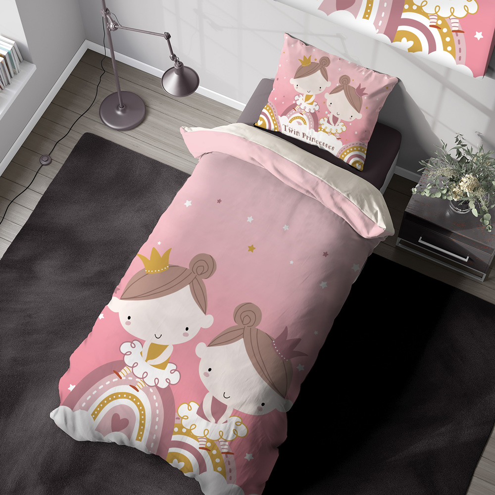 سرویس روتختی بچگانه طرح کودک و رنگین کمان SM-25101