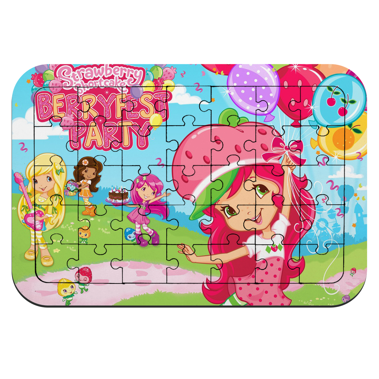  پازل 35 تکه طرح دختر توت فرنگی مدل NI783