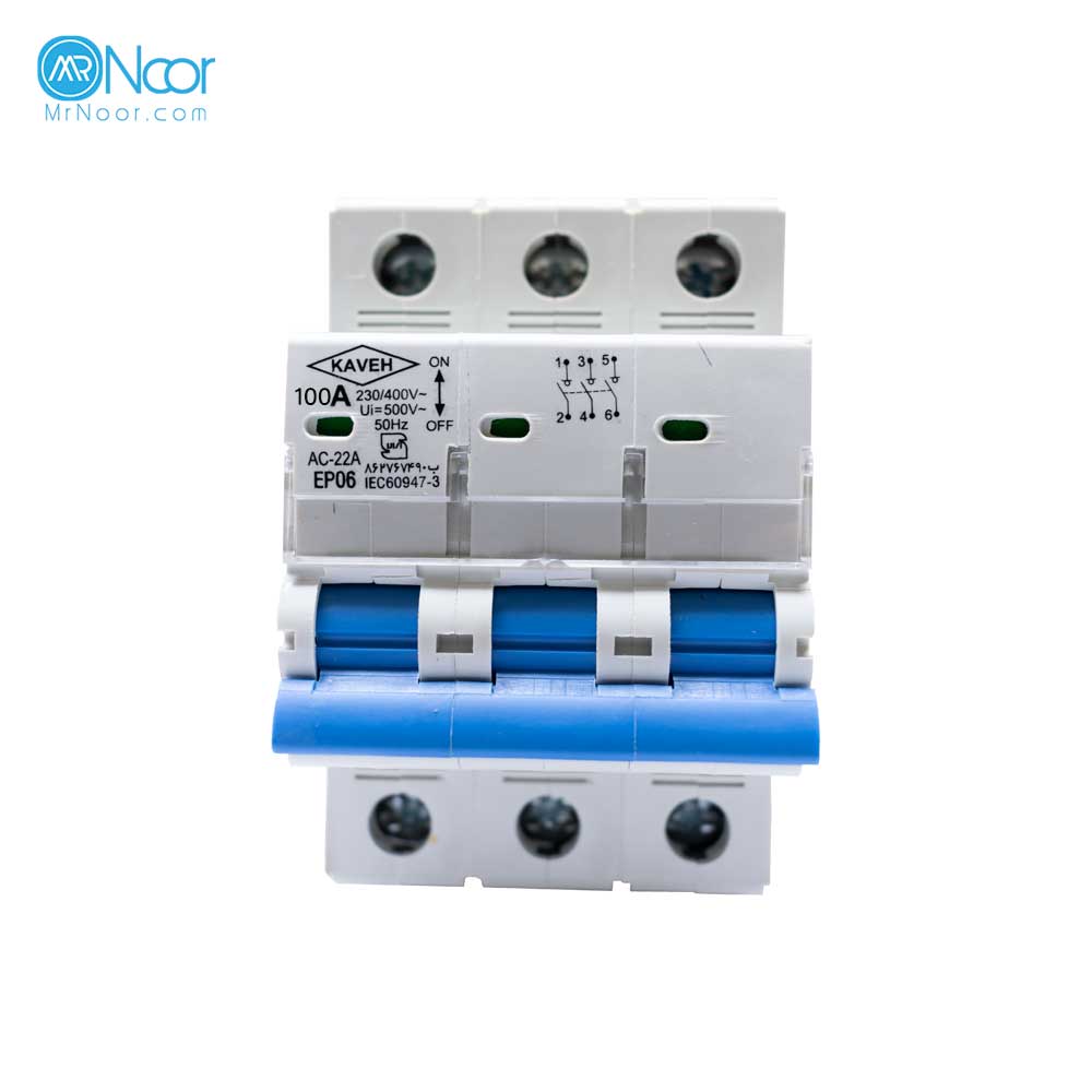 کلید ایزولاتور سه فاز 100 آمپر کاوه - مستر نور