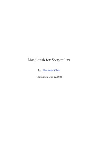 خرید و دانلود نسخه کامل کتاب Matplotlib for Storytellers: Python Data Visualization