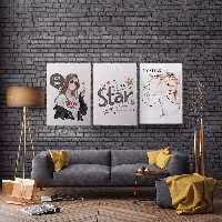 تابلو شاسی فانتزی دخترانه برای اتاق TA-1028