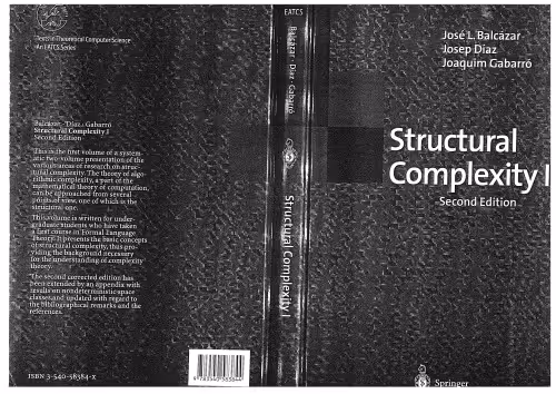 خرید و دانلود نسخه کامل کتاب Structural Complexity I