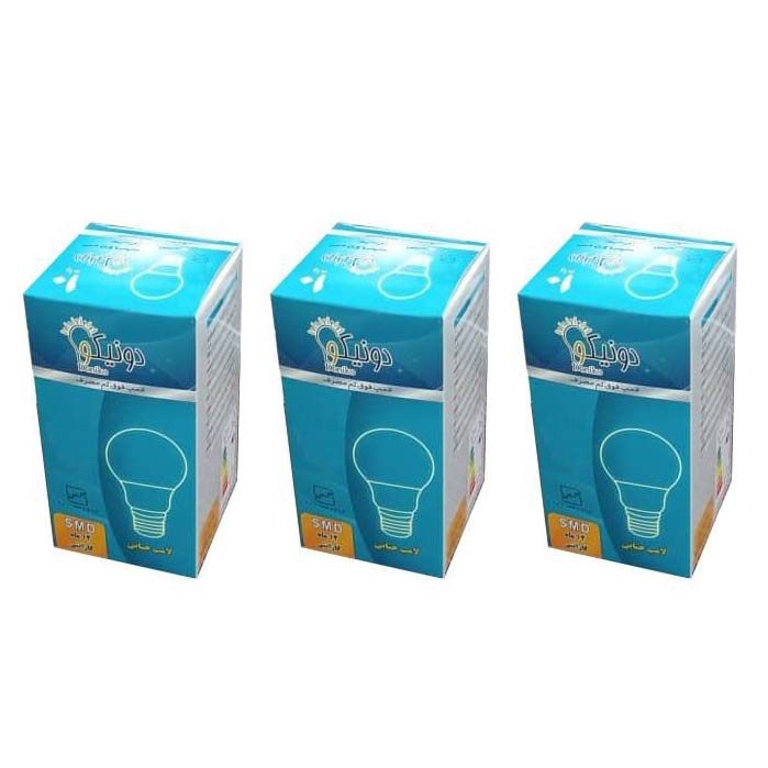 لامپ 10 وات دونیکو مدل حبابی پایه E27 بسته 15 عددی