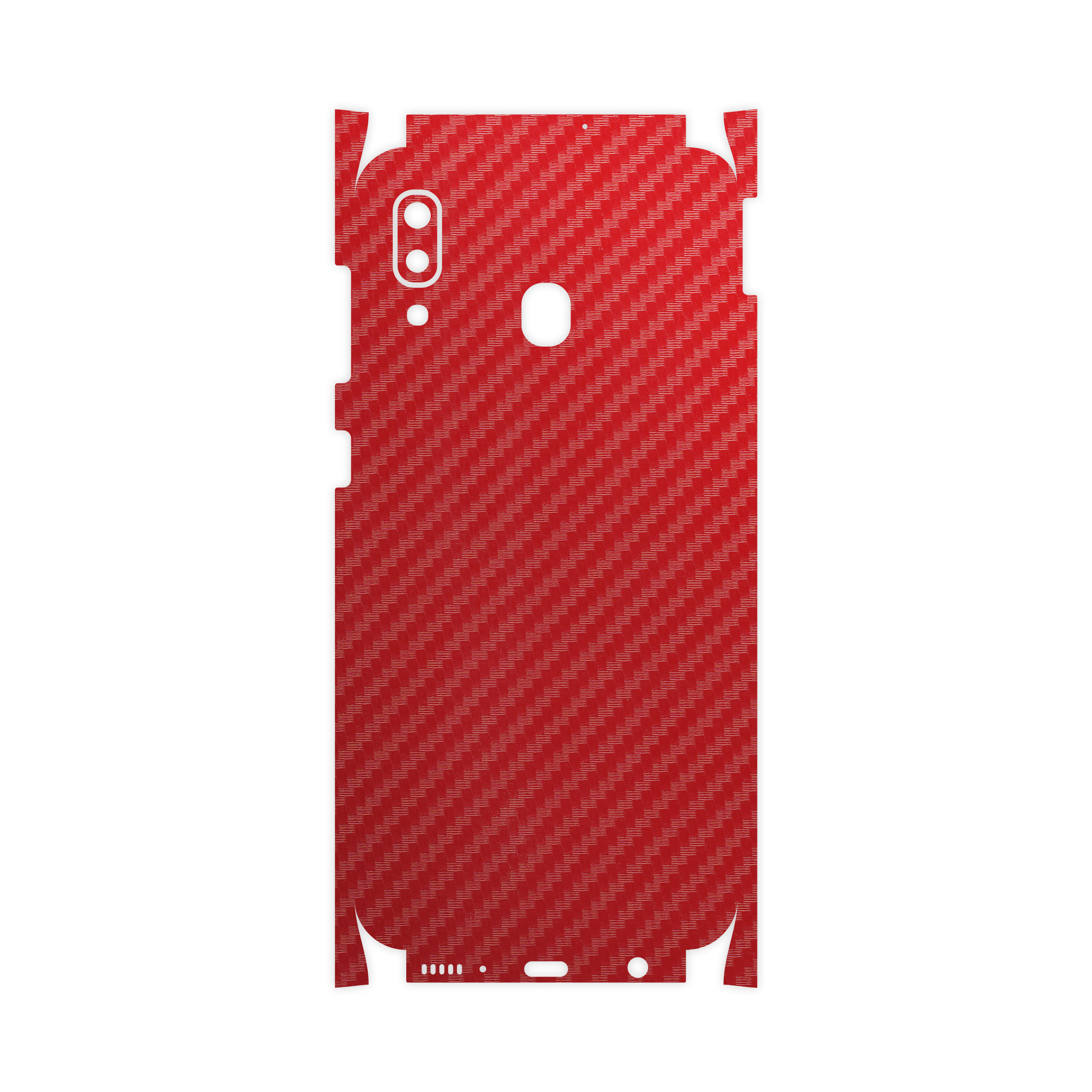 برچسب پوششی ماهوت مدل Full skin-Red-Fiber مناسب برای گوشی موبایل سامسونگ Galaxy M10s