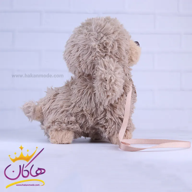 عروسک پولیشی سگ قلاده دار قهوه ای | 175045/2