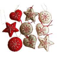آویز تزیینی مدل کریسمس مجموعه 9 عددی 