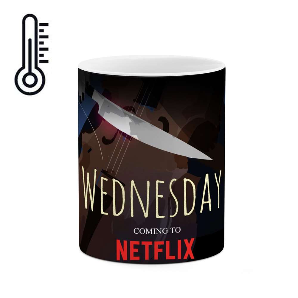 ماگ حرارتی طرح سریال Wednesday مدل mgph14098