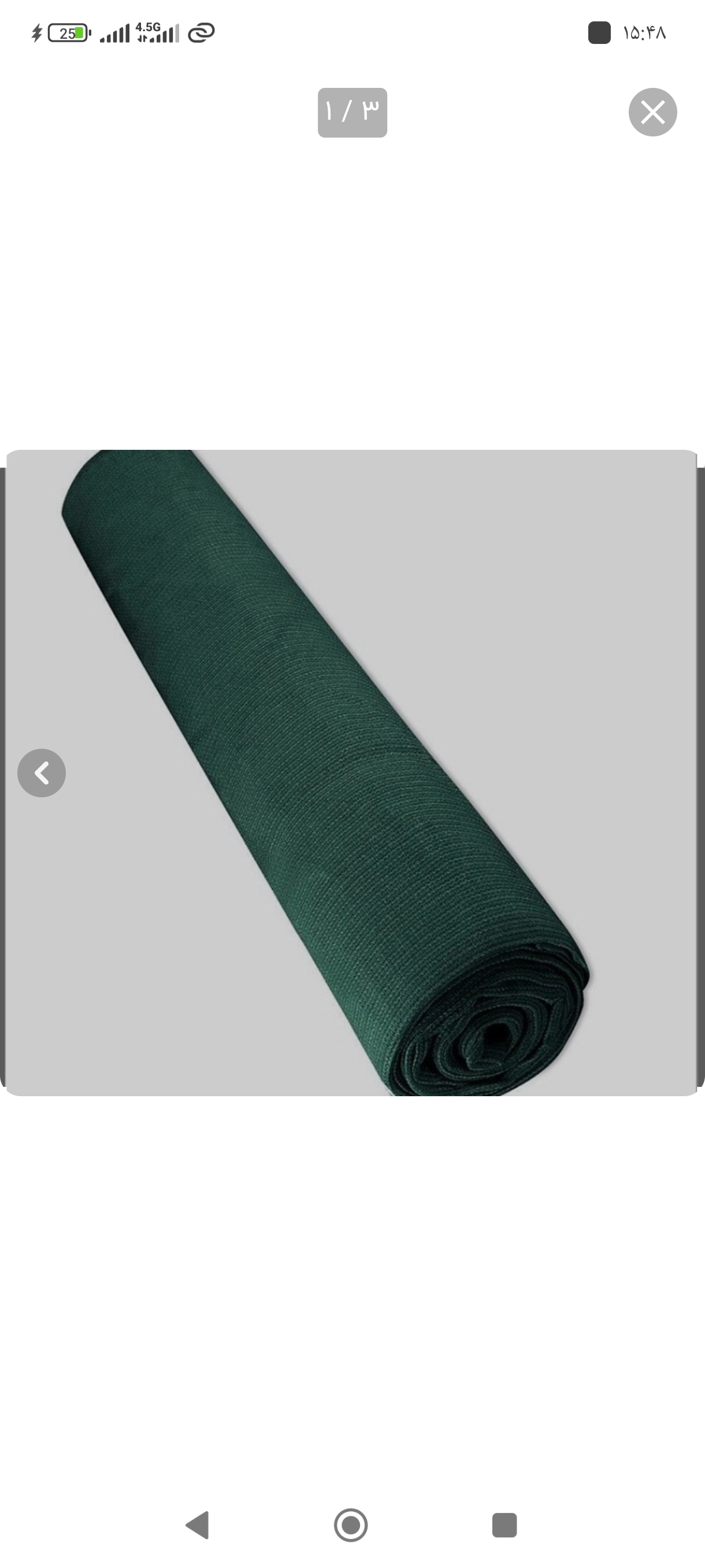 تور شید سایبان (عرض 6متر)تراکم 80درصد نسوز نواردوزی شده اماده نصب