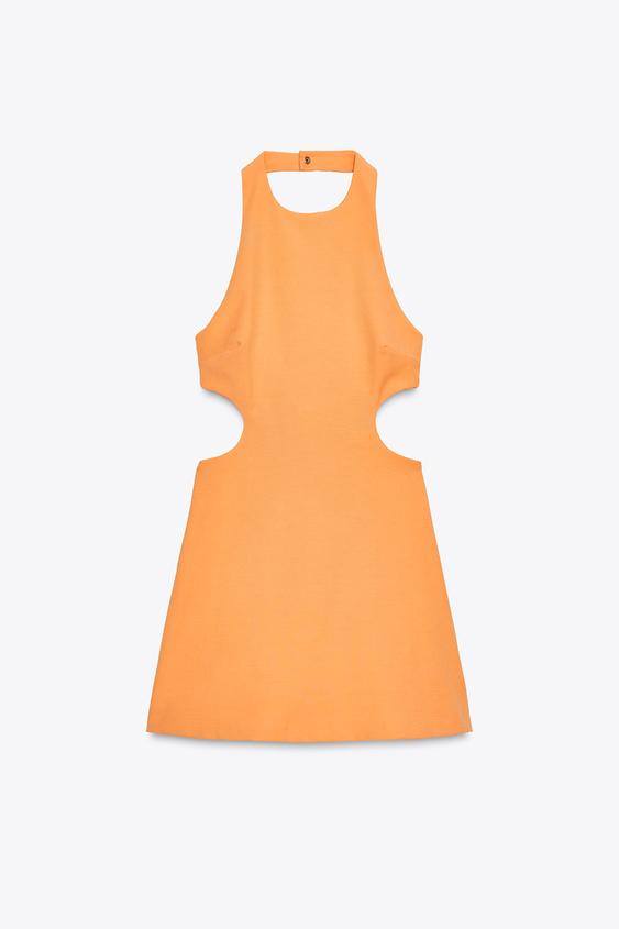 لباس کوتاه زنانه زارا HALTER CUT-OUT MINI DRESS | تهران زارا TehranZara