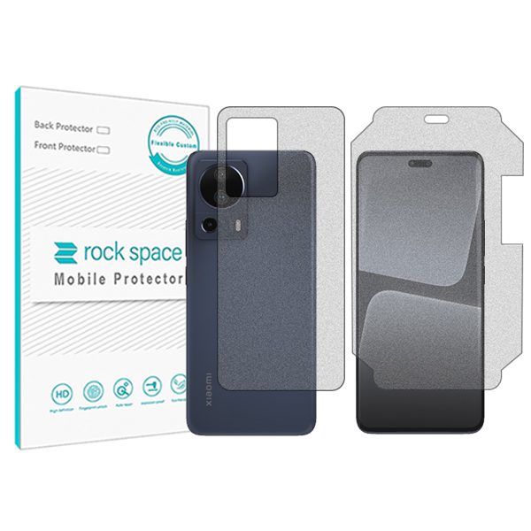 گلس صفحه نمایش و پشت گوشی شیائومی 13 Lite مدل نانو هیدروژل گیمینگ برند راک اسپیس کد MS