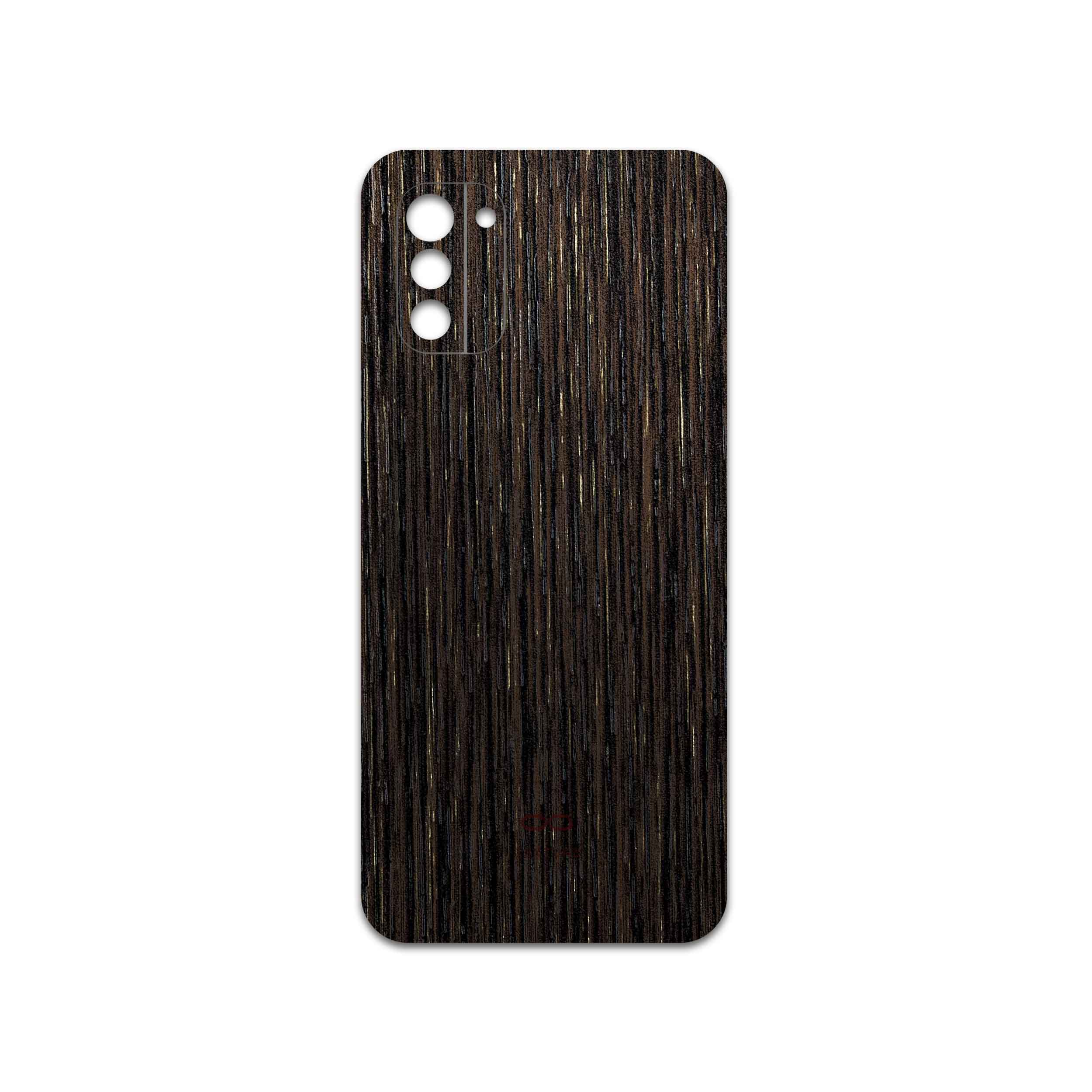 برچسب پوششی ماهوت مدل Dark-Gold-Stripes-Wood مناسب برای گوشی موبایل نوکیا G21