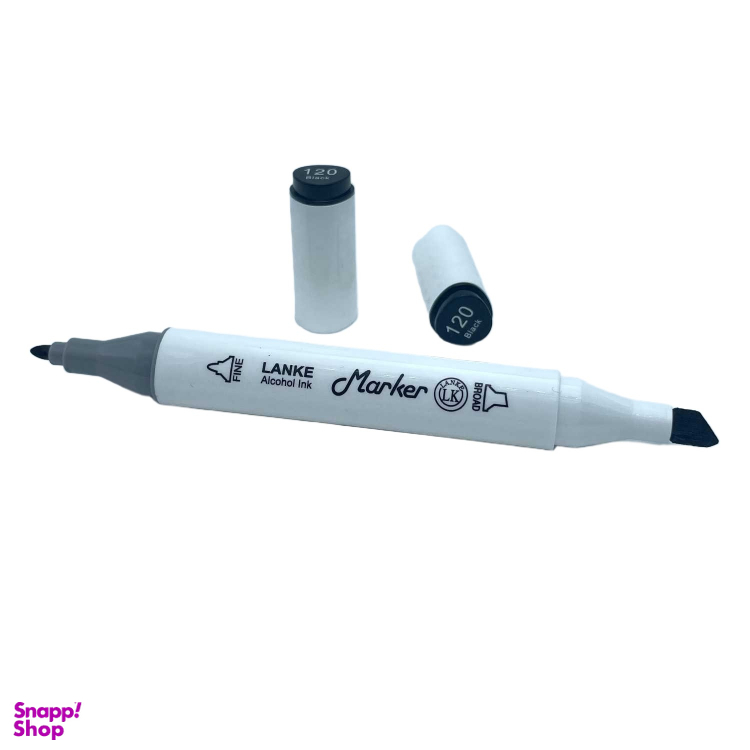 ماژیک راندو دو سر لانک رنگ Black کد 120