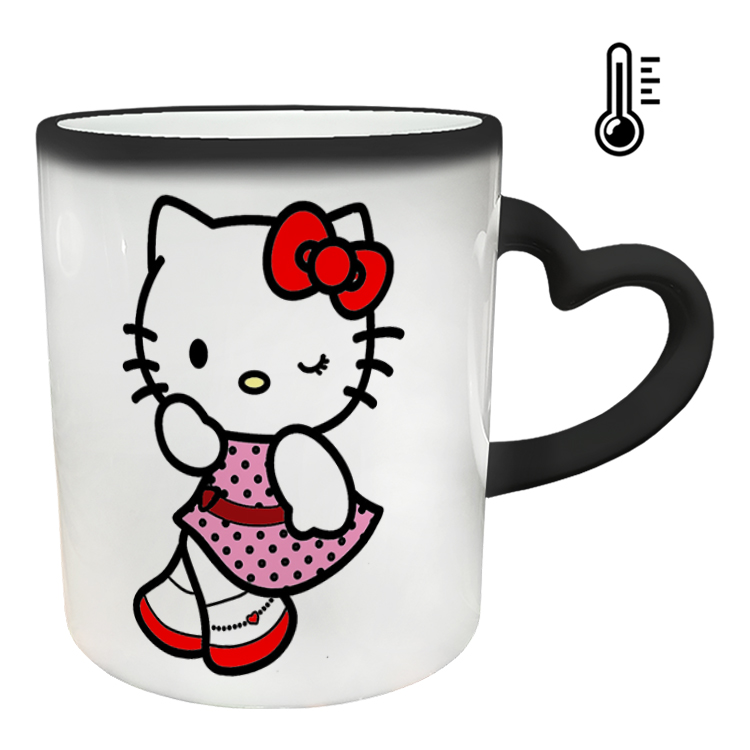 ماگ حرارتی مدل دسته قلبی طرح کیتی کد 52