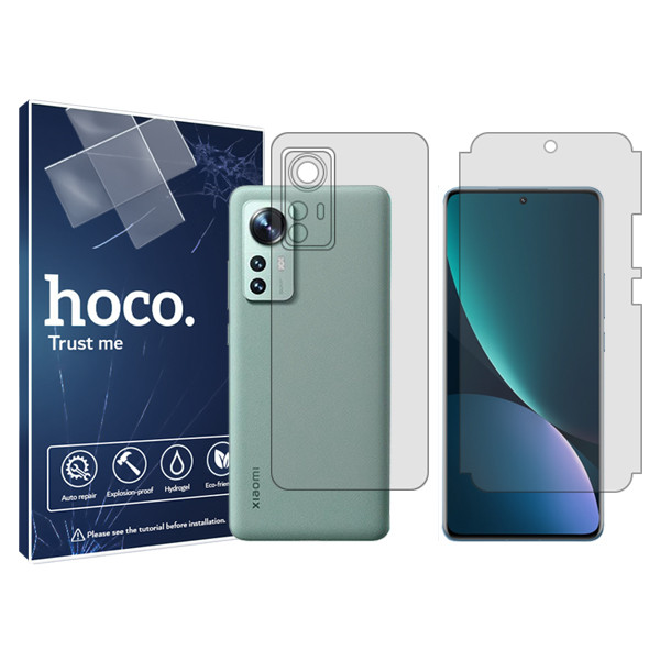محافظ صفحه نمایش شفاف هوکو مدل HyGEL مناسب برای گوشی موبایل شیائومی 12 Pro به همراه محافظ پشت گوشی | کالا برتری