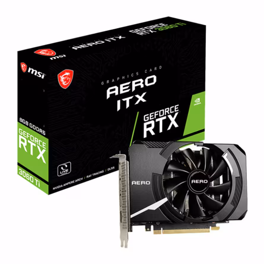 کارت گرافیک ام اس آی GeForce RTX 3060 Ti AERO ITX 8G LHR