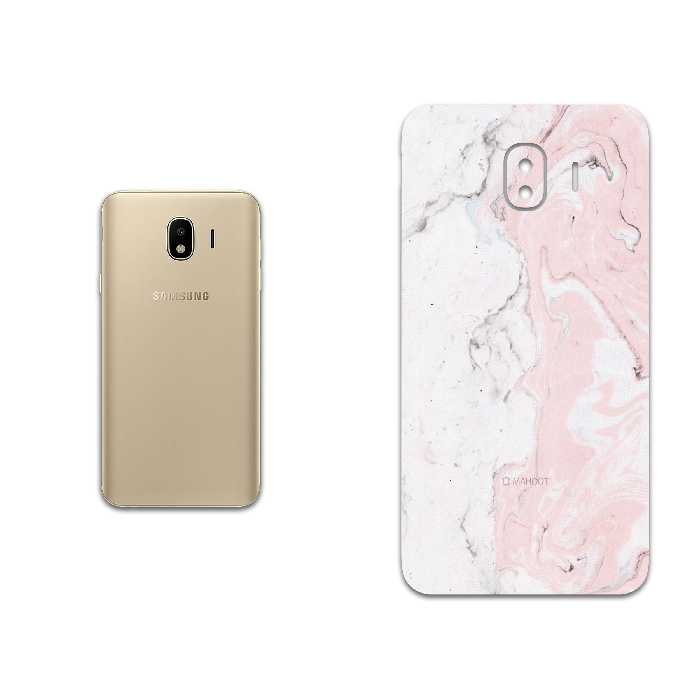 برچسب پوششی ماهوت مدل Blanco-Pink-Marble مناسب برای گوشی موبایل سامسونگ Galaxy J4