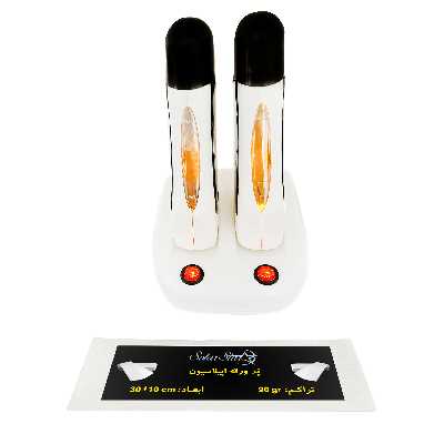 دستگاه موم گرم کن و ذوب وکس خشابی سولار استار مدل 403 به همراه پد اپیلاسیون بسته 10 عددی