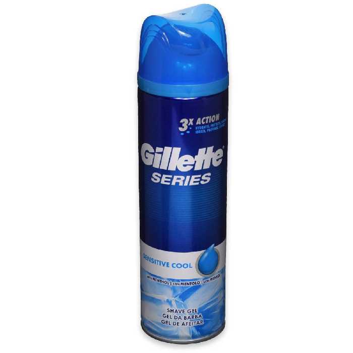 ژل اصلاح ژیلت مدل Sensitive Cool حجم 200 میلی لیتر