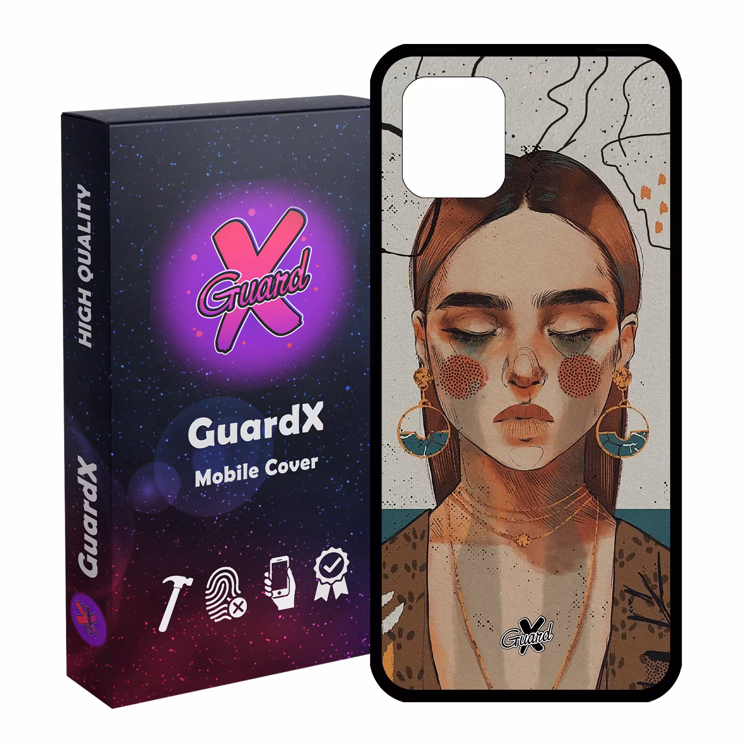 کاور گارد ایکس طرح دختر مدل Glass10318 مناسب برای گوشی موبایل سامسونگ Galaxy Note 10 Lite