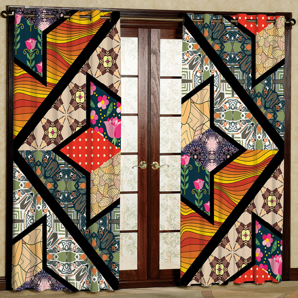 پرده مدل مخمل پانچی کد 7051 سایز 280x140 سانتی متر