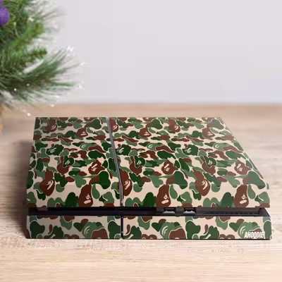 برچسب پلی استیشن ۴ مدل bape camo supreme gray کد PS-205
