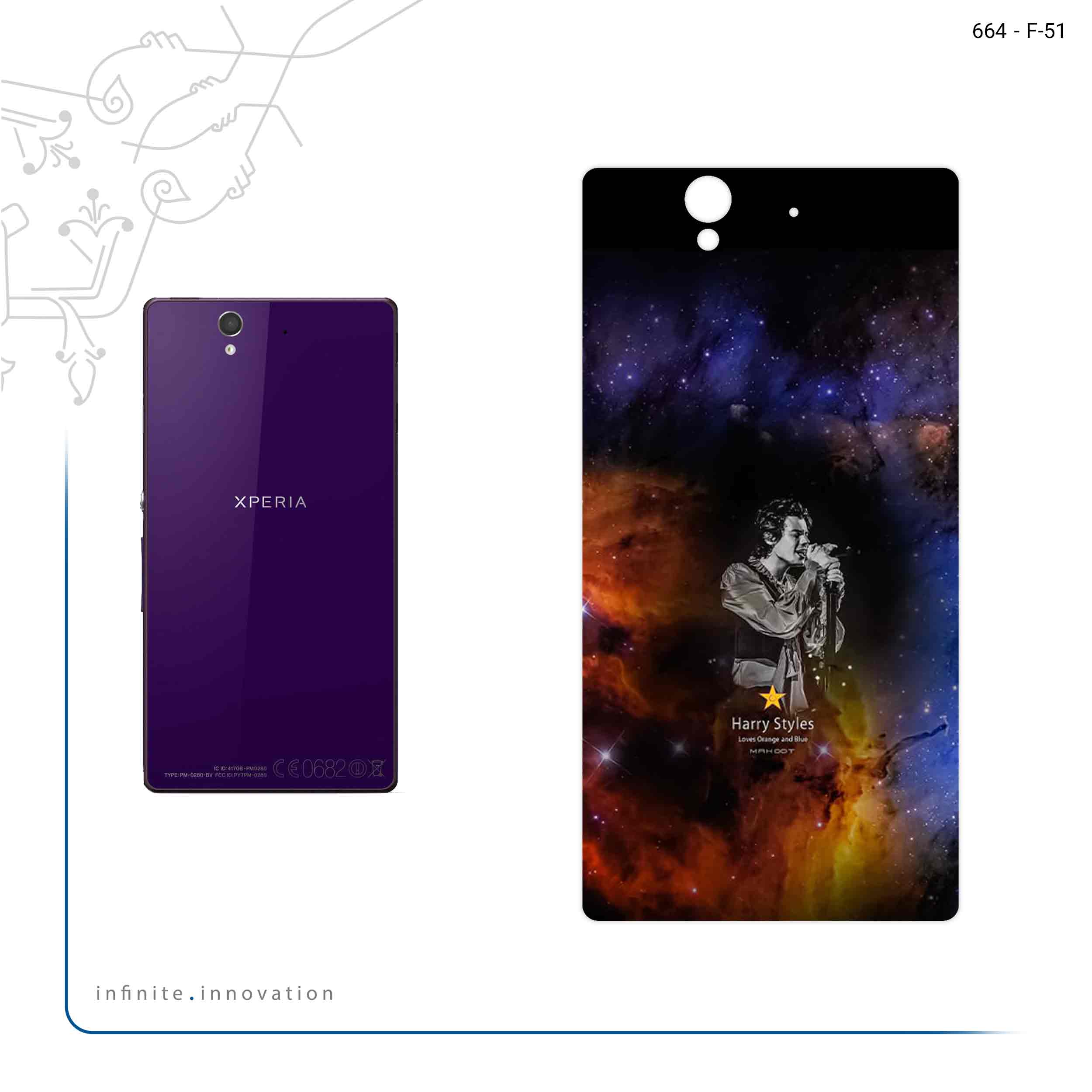برچسب پوششی ماهوت مدل Harry Styles مناسب برای گوشی موبایل سونی Xperia Z