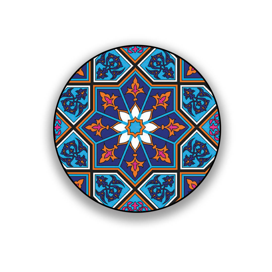 زیر لیوانی طرح سنتی کاشی