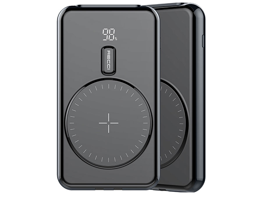 پاور بانک 10000 و شارژر وایرلس مغناطیسی رسی Recci 20W   22.5W Magnetic Wireless Power Bank RPB-P18