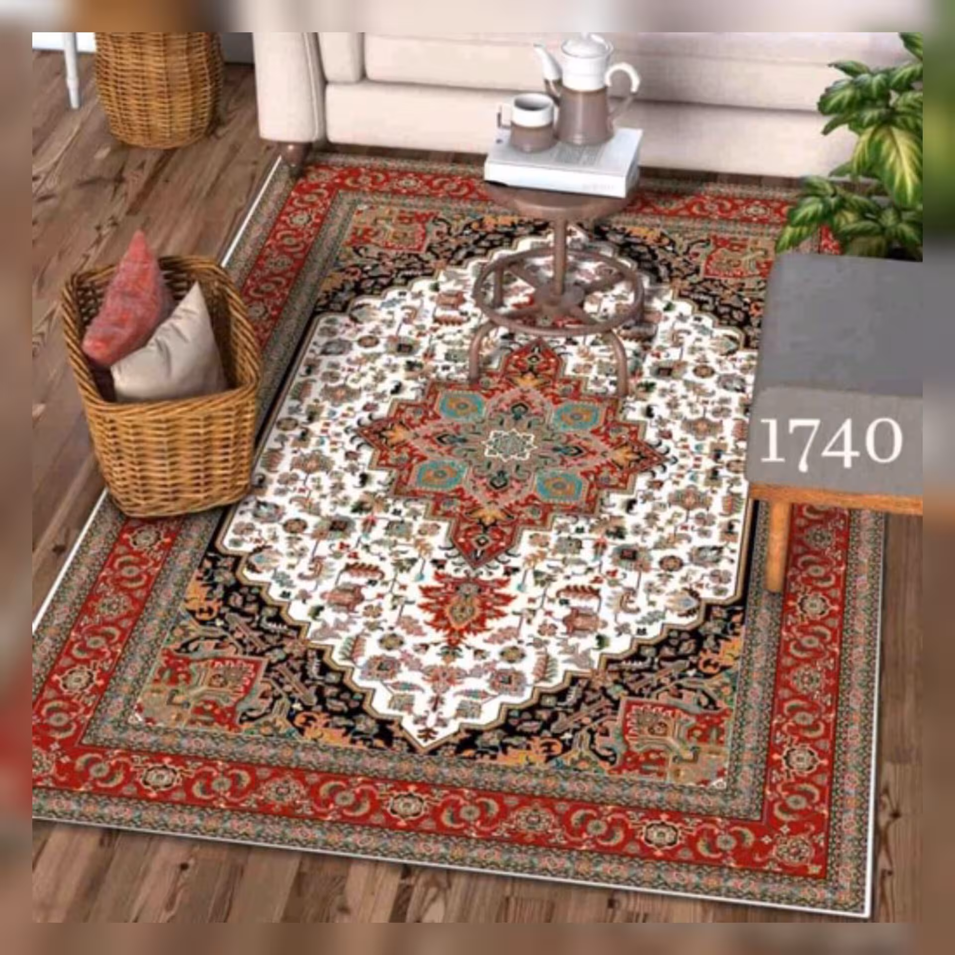 روفرشی کشدار 6 متری مخمل شاین مدل 1740 باتراکم بالا و رنگ های جذاب  طرح ها و مدل های متنوع و جدید