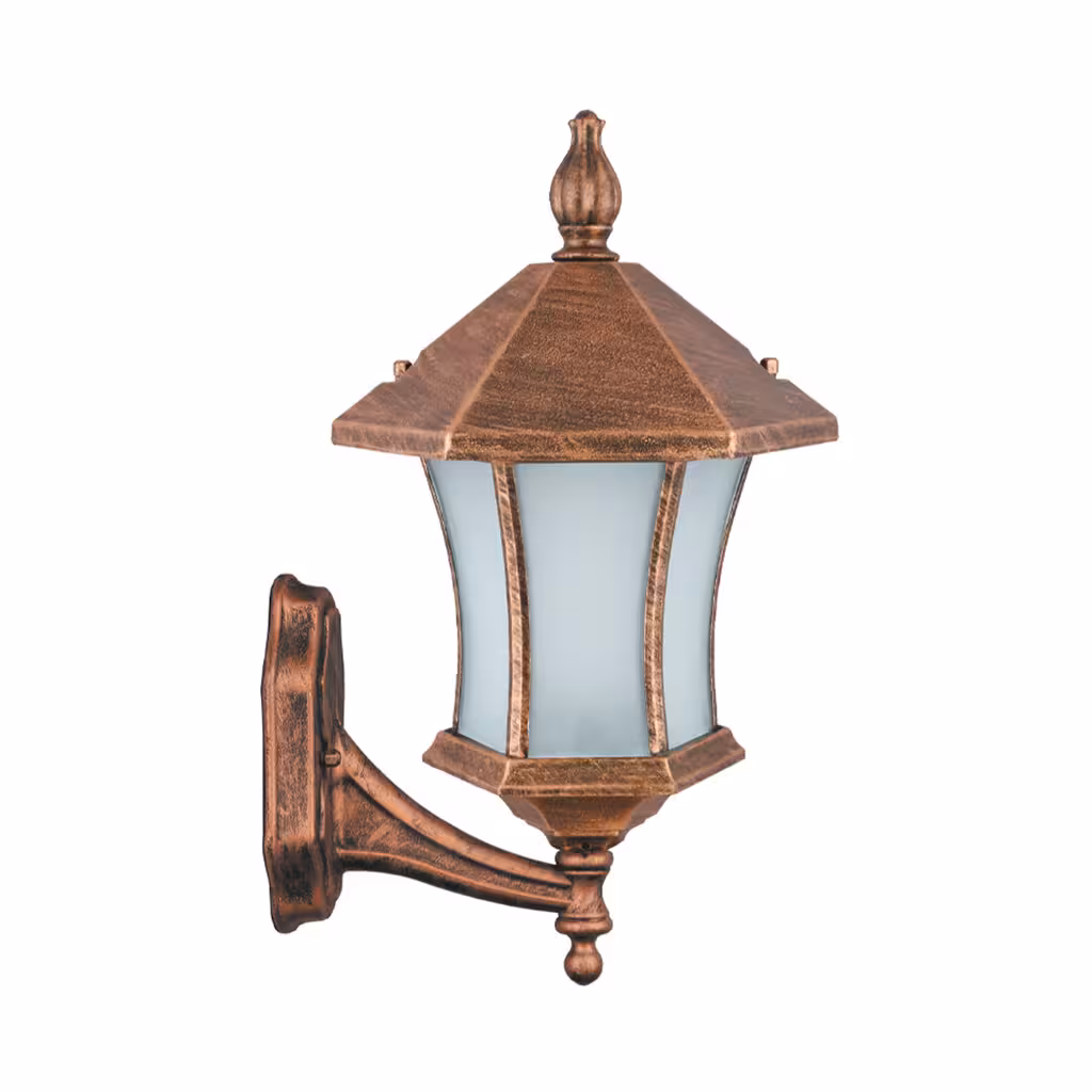 چراغ دیواری پارکی تکشیدفام مدل ویکتوریا کمرباریک کد 8206-16