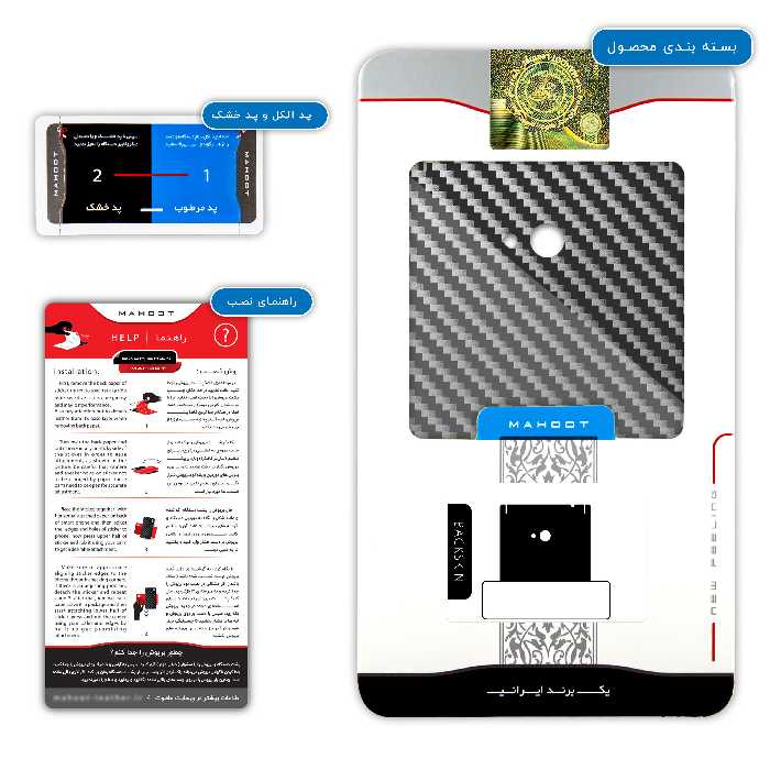 برچسب پوششی ماهوت مدل Glossy-Silver-Fiber مناسب برای گوشی موبایل نوکیا Lumia 720