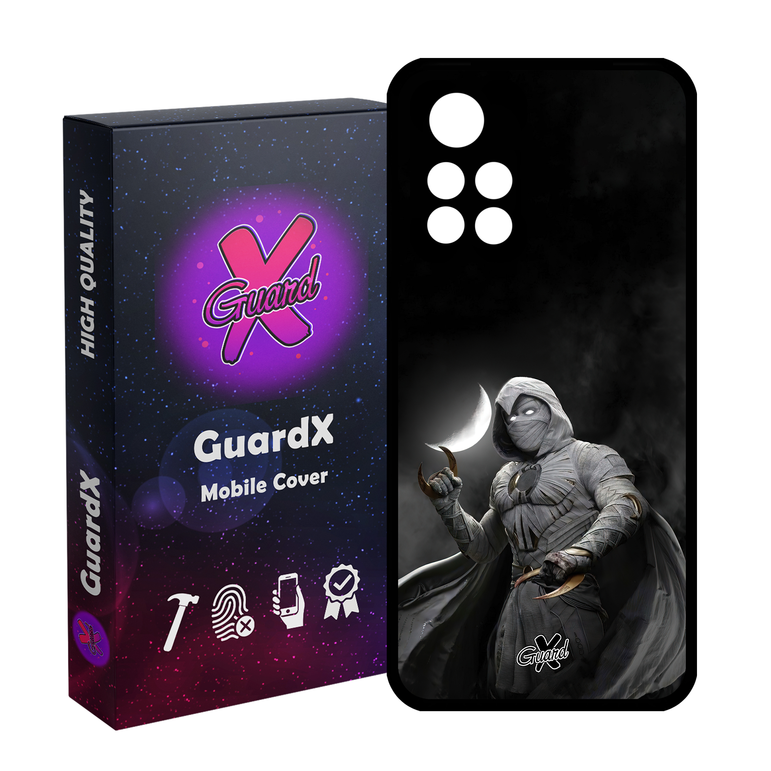 کاور گارد ایکس طرح Moon Knight مدل Glass10482 مناسب برای گوشی موبایل شیائومی Poco M4 Pro 5G/Redmi Note 11T 5G/Redmi Note 11S 5G