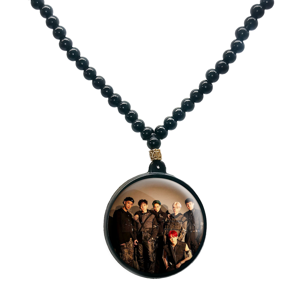 گردنبند پرمانه طرح exo کد pmd.13749 مدل دو طرفه