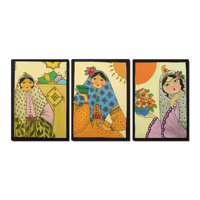 تابلو مدل خاتون کد 03 مجموعه 3 عددی