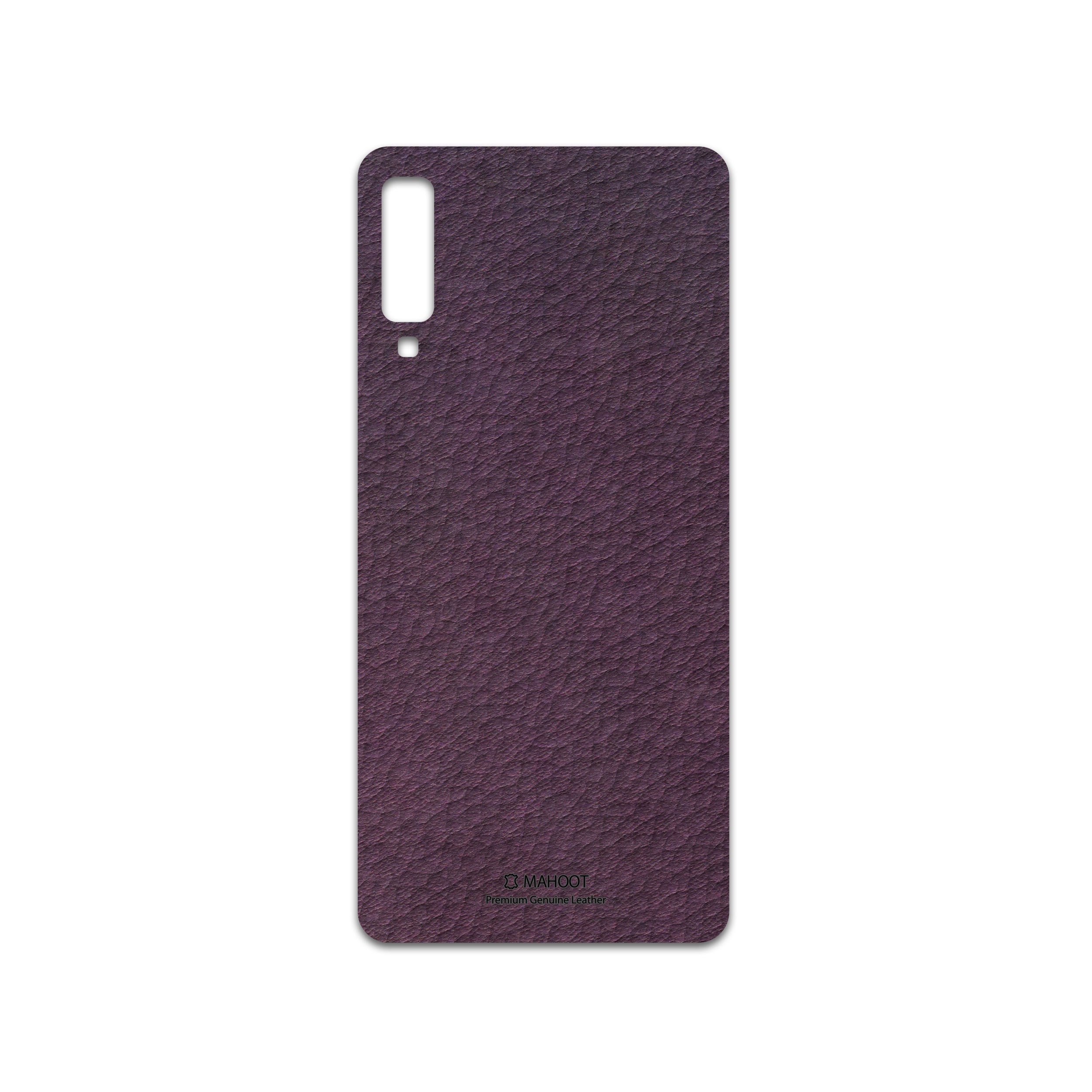 برچسب پوششی ماهوت مدل Purple-Leather مناسب برای گوشی موبایل سامسونگ Galaxy A7 2018