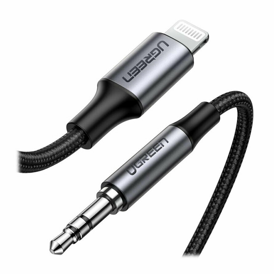 کابل 1 متری Lightning به جک 3.5 میلی‌متری یوگرین US315