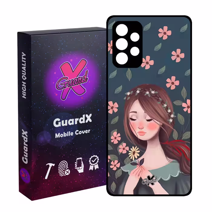 کاور گارد ایکس طرح Girl مدل Glass10332 مناسب برای گوشی موبایل سامسونگ Galaxy A32 4G
