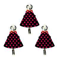 آویز حوله هوک طرح گل بسته 3 عددی