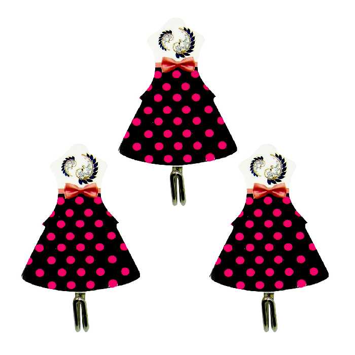 آویز حوله هوک طرح گل بسته 3 عددی