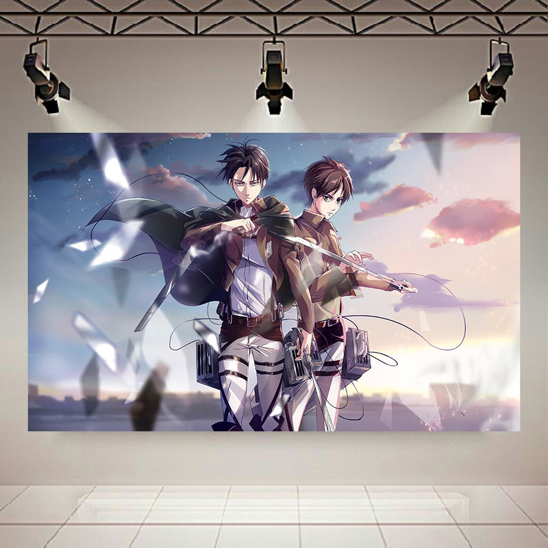 تابلو شاسی طرح انیمه مدل Attack on Titan کد AR523 | دنیای قاب
