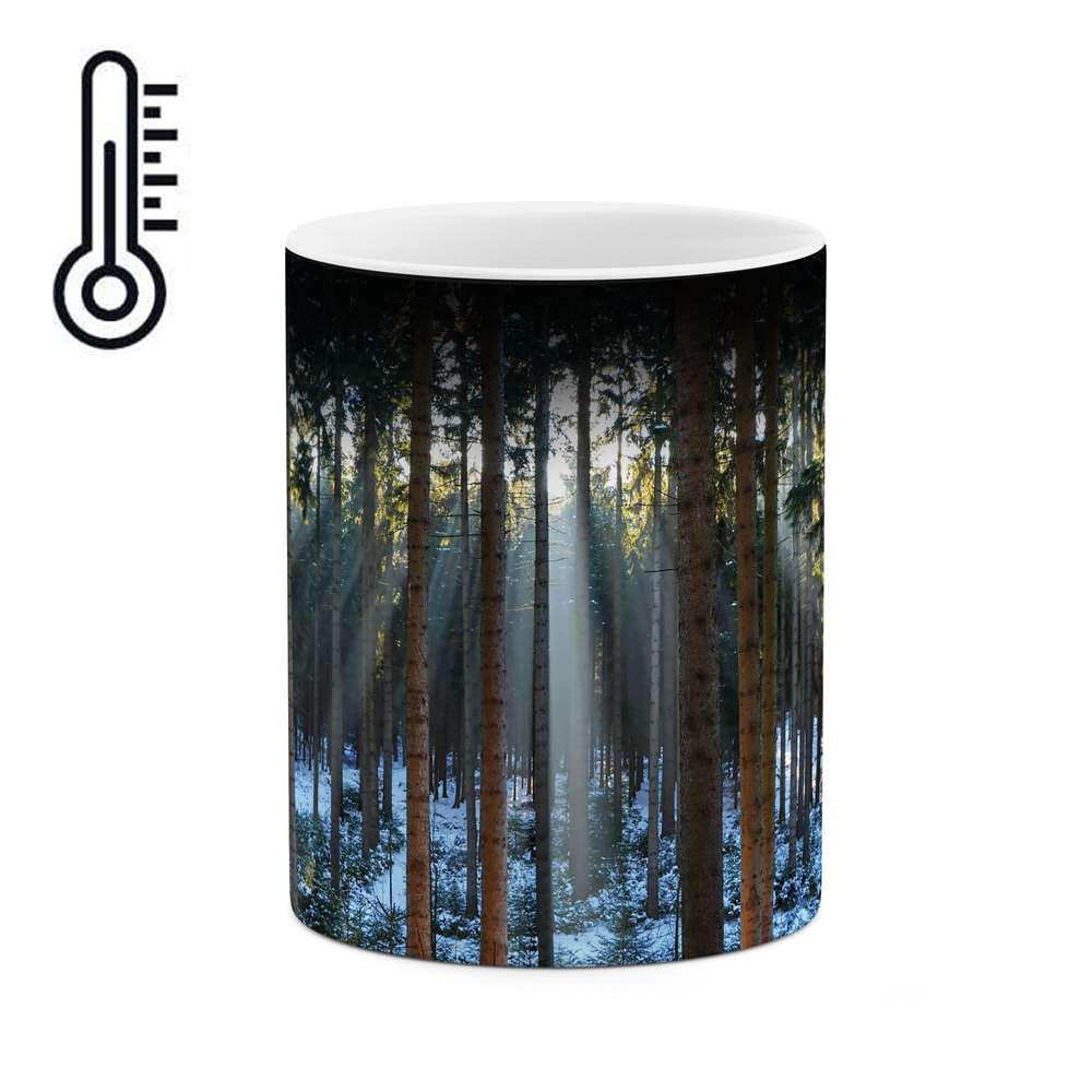 ماگ حرارتی طرح نور بین درختان مدل mgph03008